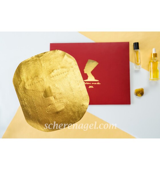 Маска золотая цельная с прорезями GOLDEN MASK 24K SCHERE NAGEL